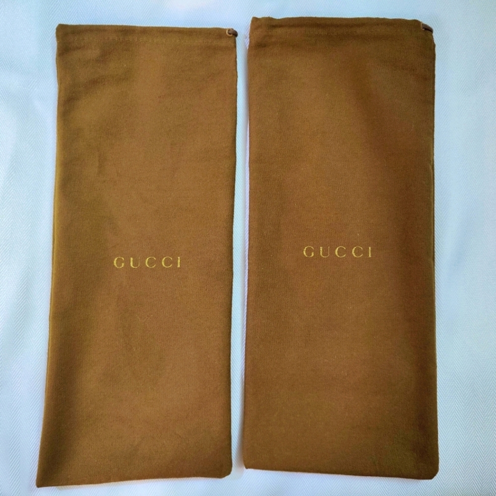 Gucci Two Dust Bugs Cover Storage Pouch Authentic
